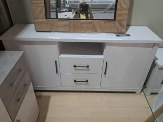 Vitrina Blanca Cristal Madera