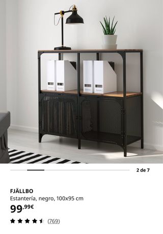 Scaffale FJÄLLBO Ikea nero 100x95 cm