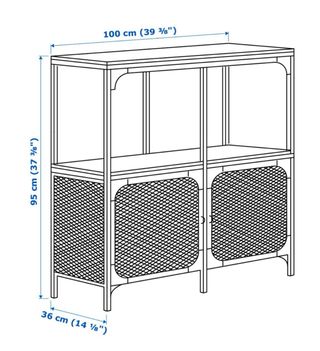 Scaffale FJÄLLBO Ikea nero 100x95 cm