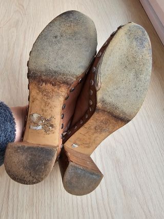 Zuecos Farrutx Piel Marrón Talla 37