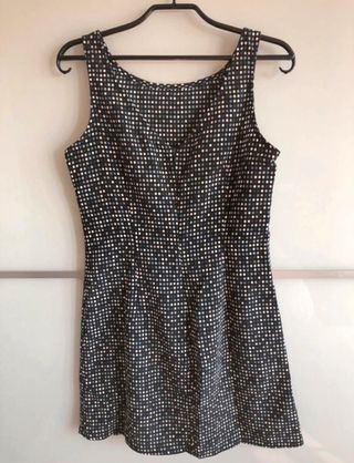 Vestido Mango negro lunares multicolor NUEVO