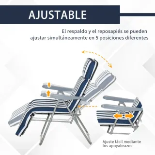 2 Lettini da Giardino Pieghevoli