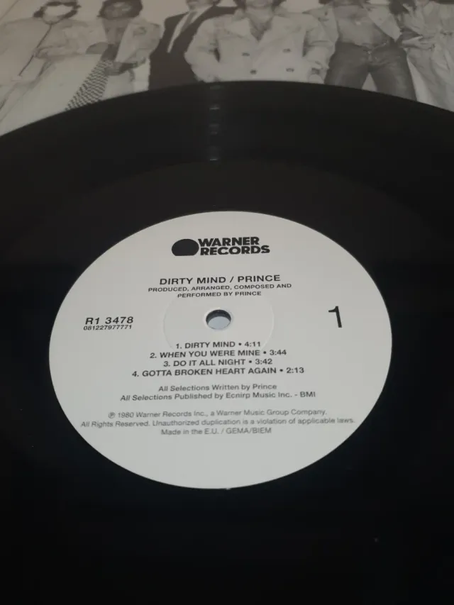 Vinilo LP Prince Dirty Mind 1980 EU