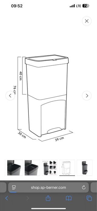 Cubo Basura Reciclaje SP Berner 40L