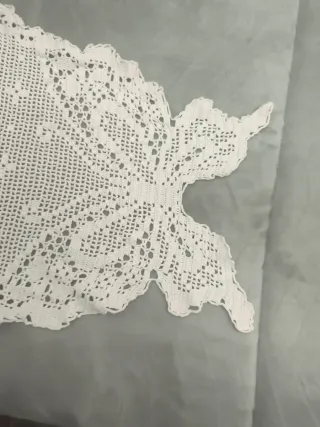 Camino de mesa crochet blanco