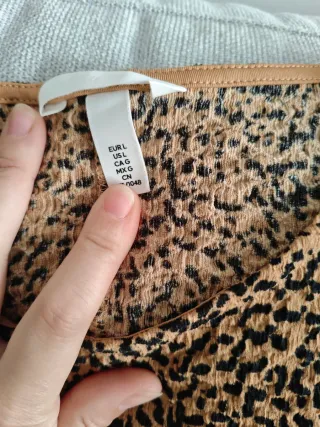 Vestido estampado marrón y negro