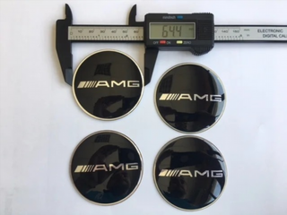 Chapas de centro de rueda mercedes amg negro 65mm