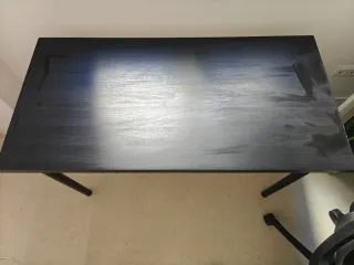 Scrivania Ikea nera e marrone