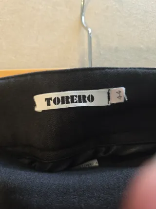 Pantalón ancho gris marengo