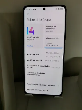 Xiaomi 12 256GB 5G IMPECABLE