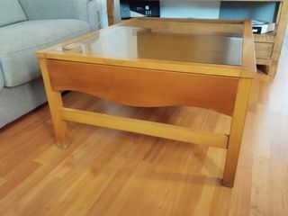 Mesa de centro madera y cristal