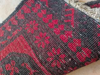 Tappeto persiano etnico vintage lana rosso nero