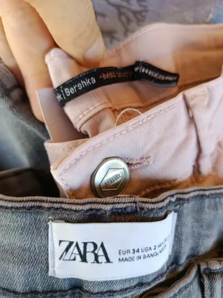Pantalones pitillo Zara y Stradivarius
