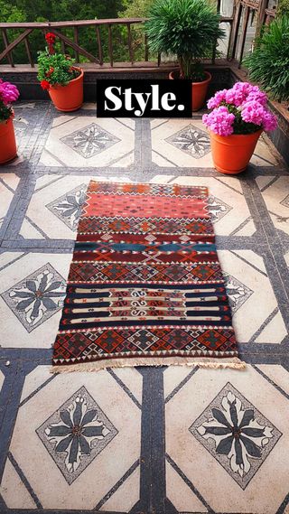 Alfombra Kilim Cicim Vintage Turca