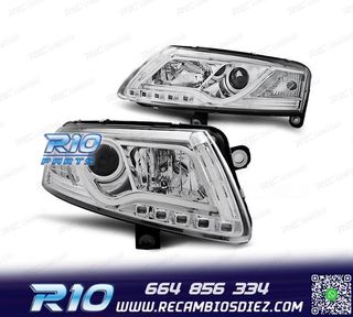 FAROS XENON AUDI A6 4F 04-08 LUZ DIURNA REAL TUBE LIGHT FOND