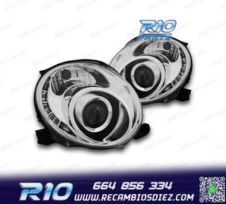 FAROS FIAT 500 07-15 LUZ DIURNA TFL FONDO CROMO