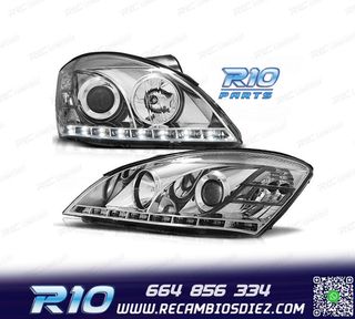 FAROS KIA CEED 07-09 LUZ DIURNA FONDO CROMO