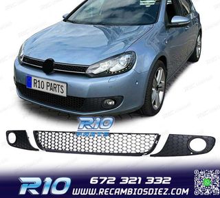 REJILLAS PARAGOLPES VOLKSWAGEN VW GOLF 6 08-12 NEGRO