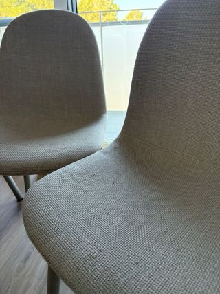 Juego de 4 sillas comedor beige