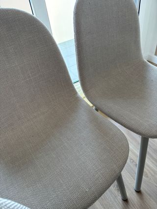 Juego de 4 sillas comedor beige