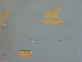 Vassoio Acciaio Incisioni Oro 24K Liguria Sanremo