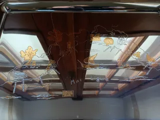 Vassoio Acciaio Incisioni Oro 24K Liguria Sanremo