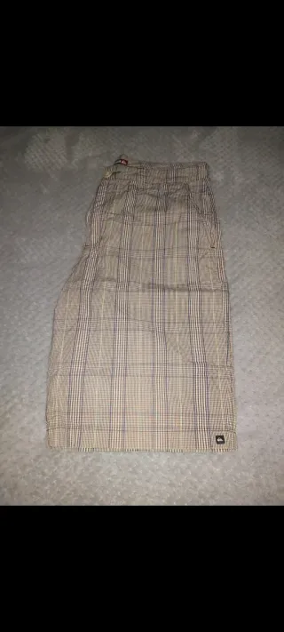 Pantalón Quiksilver Talla 40 Tartán Beige/Marrón