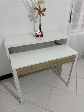 Secretária Jom branca e madeira - Almada