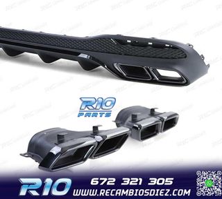 DIFUSOR MERCEDES GLE W166 15-19 LOOK AMG GLE63 NEGRO BRILLO