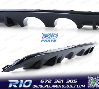 DIFUSOR VOLKSWAGEN VW GOLF 6 08-12 NEGRO BRILLO DOBLE SALIDA