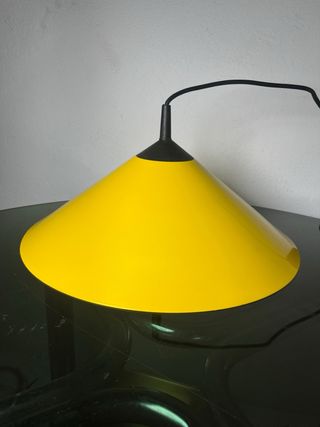 Lámpara de techo Space Age metálica amarilla