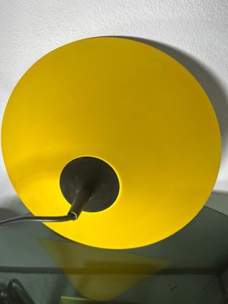 Lámpara de techo Space Age metálica amarilla