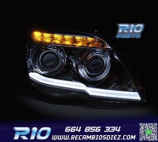 FAROS PARA MERCEDES GLK X204 LUZ DIURNA FONDO NEGRO