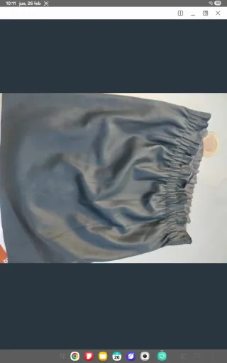 Minifalda Zara Piel Azul Marino Talla S