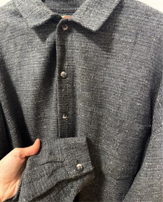 Cárdigan Polo Vintage 90s Gris