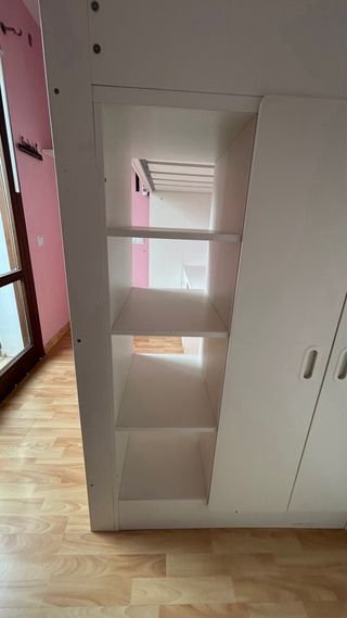 Cama alta IKEA SMÅSTAD con escritorio y cajones