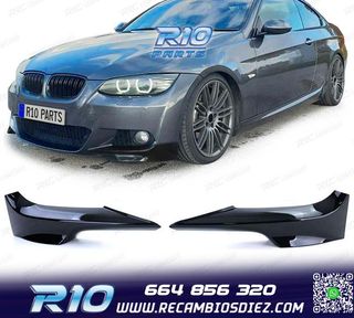 SPLITTERS PARAGOLPES BMW E92 E93 06-10 LOOK M NEGRO BRILLO