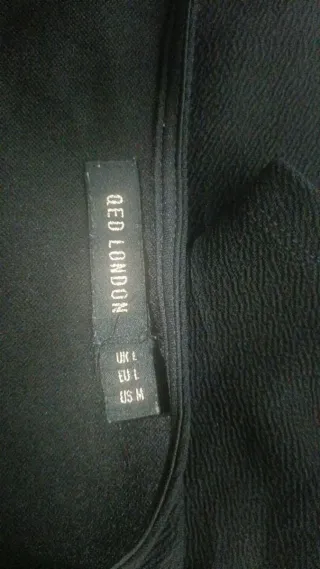 Blusa Vintage Dressing bordada negra Talla L