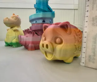 Hucha / Mealheiro 3D Colorido