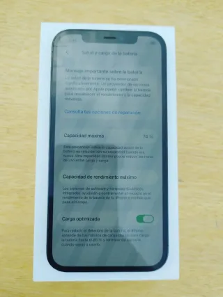 iPhone 12 Pro, 74% Batería