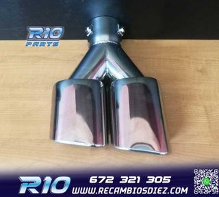 COLA ESCAPE DOBLE RECTANGULAR ACERO INOX