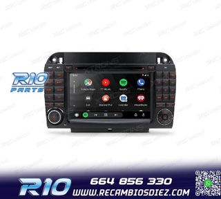 RADIO GPS ANDROID 10 PARA MERCEDES S W220 98-05