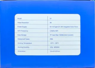 Cámara Vigilancia Solar AOQEE 3MP 2K
