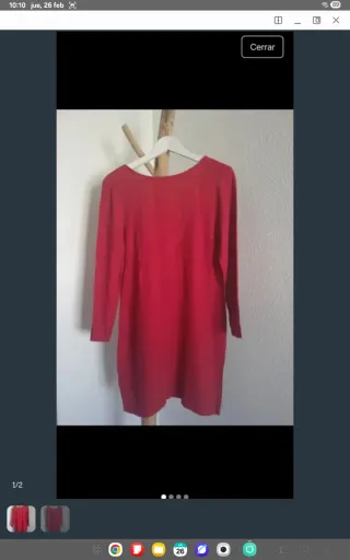 Vestido H&M Rojo Talla XS