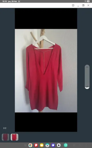 Vestido H&M Rojo Talla XS