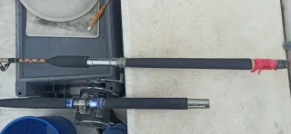 2 cañas y 3 carretes pesca Sealine 900H