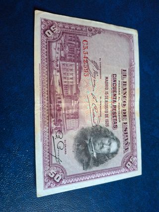 Billete 50 Pesetas Banco de España 1928