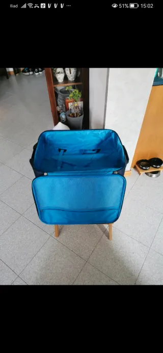 Valigia trolley blu 60x40x16