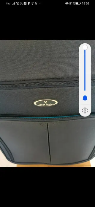 Valigia trolley blu 60x40x16