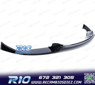 SPOILER LIP BMW E60 E61 07-10 LOOK M5 NEGRO BRILLO